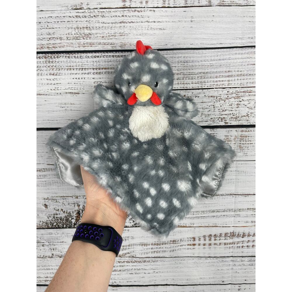 Rocky Chicken Security Lovey Blanket Soft Toy Baby Nursery 12x12 Inch Read